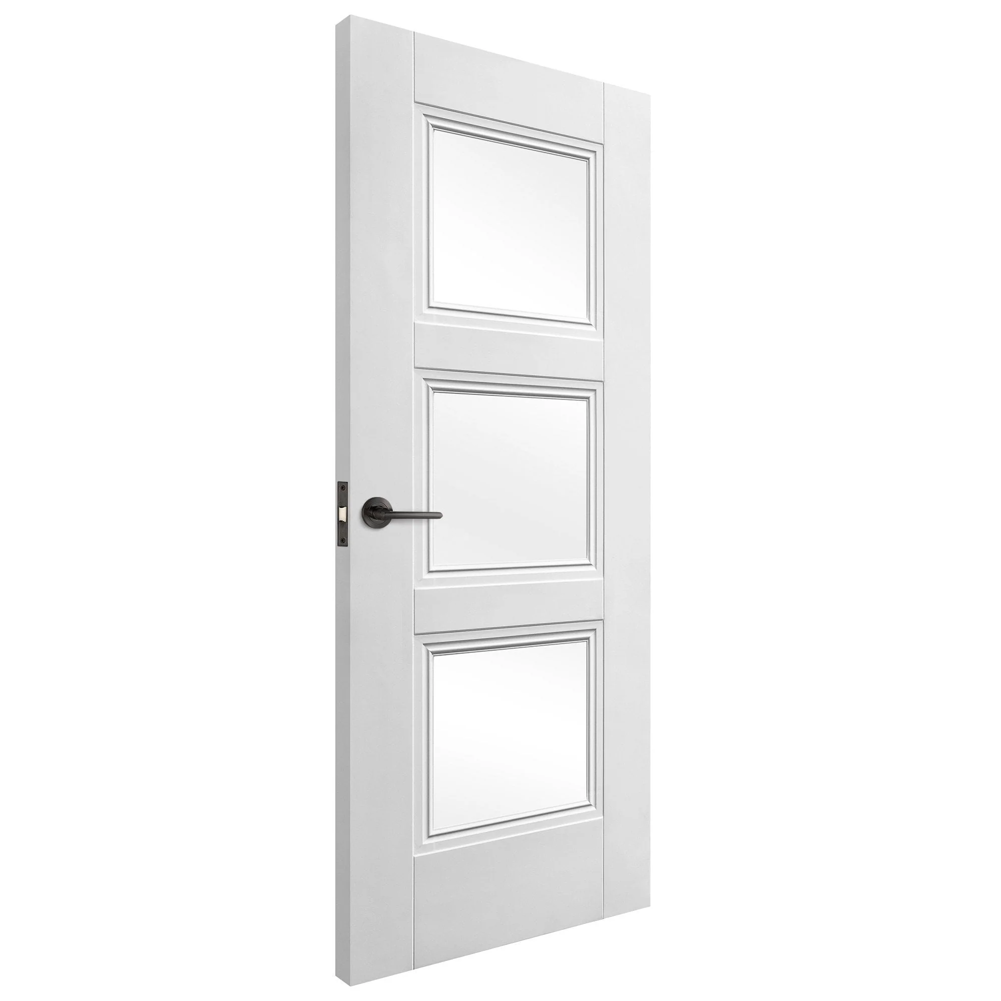 White Internal Primed Elegance Ripley 3 Light Obscure Glass Made-to-Measure Door - Image 3