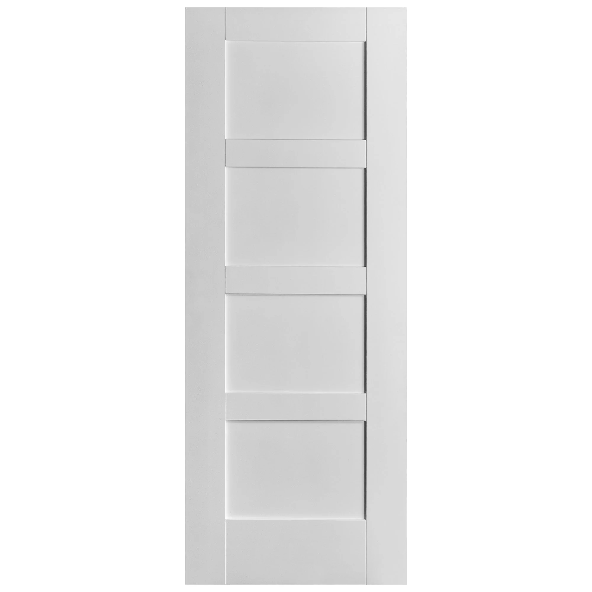 White Internal Primed Flat Shaker 4 Panel FD30 Fire Door (51775) - Image 3