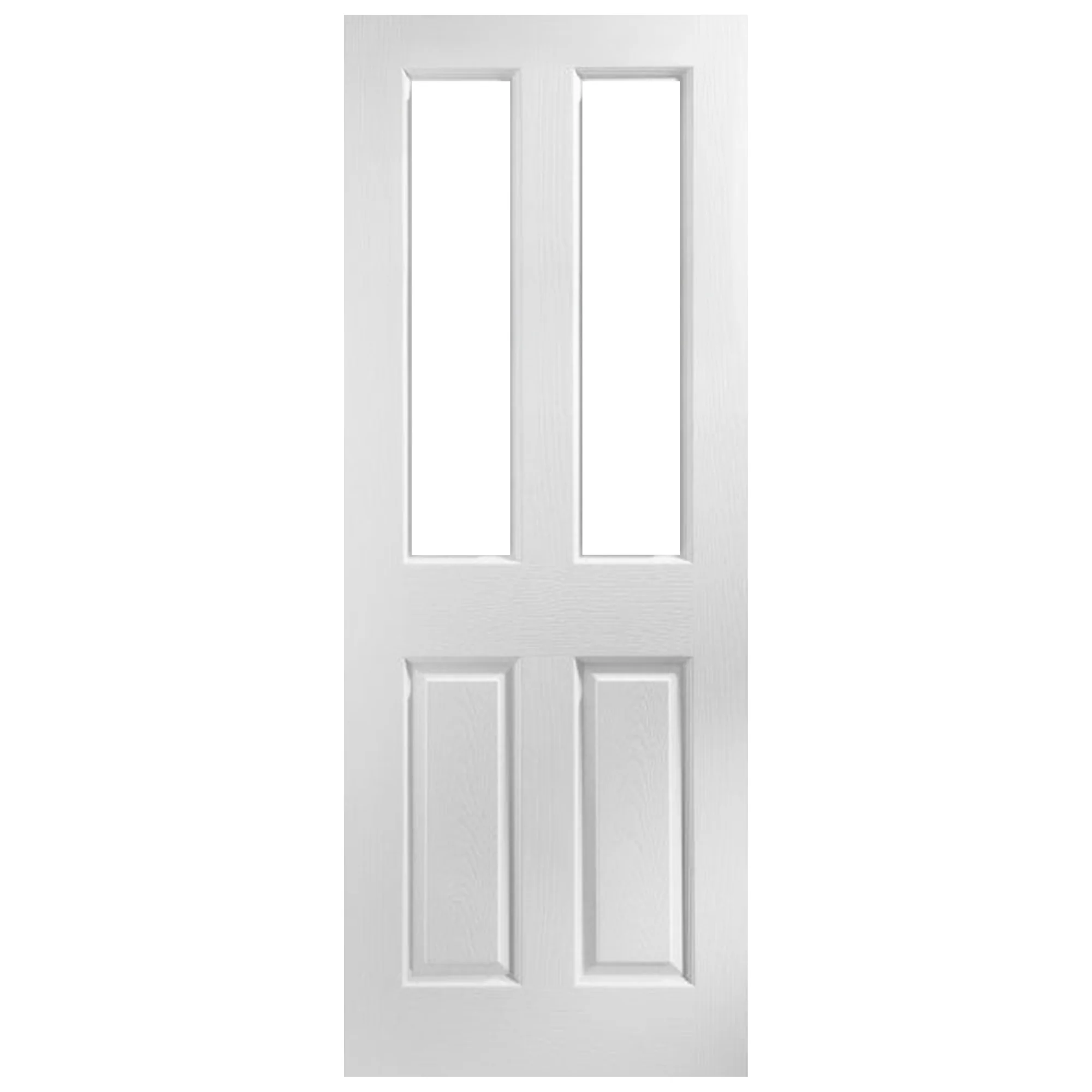 White Internal Primed Malton 2 Panel 2 Light Clear Glass FD30 Fire Door (122087) - Image 3