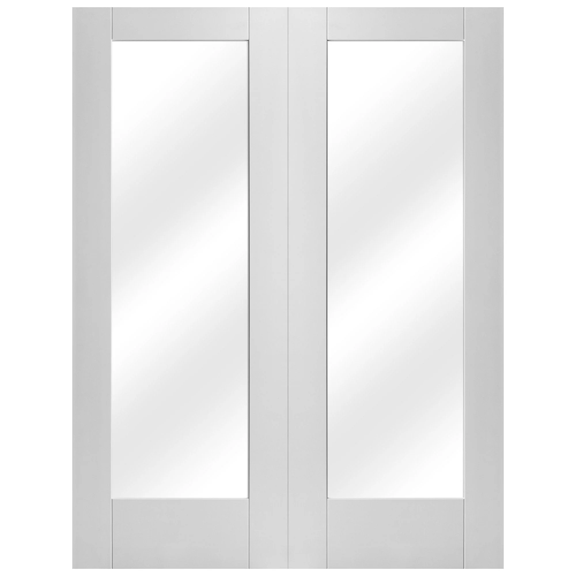 White Internal Primed Pattern 10 Clear Glass French Door - Image 3