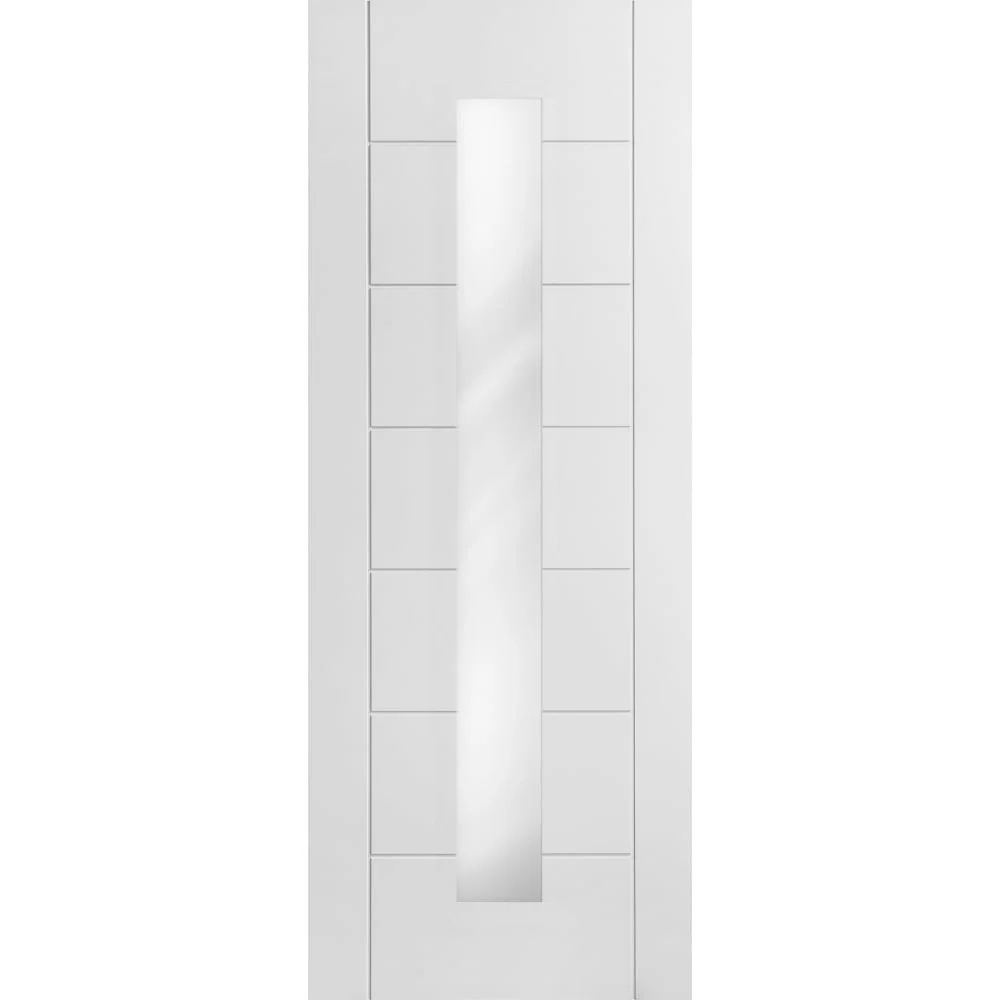 White Internal Primed Pedrena 1 Light Clear Glass Door (57566) - Image 4