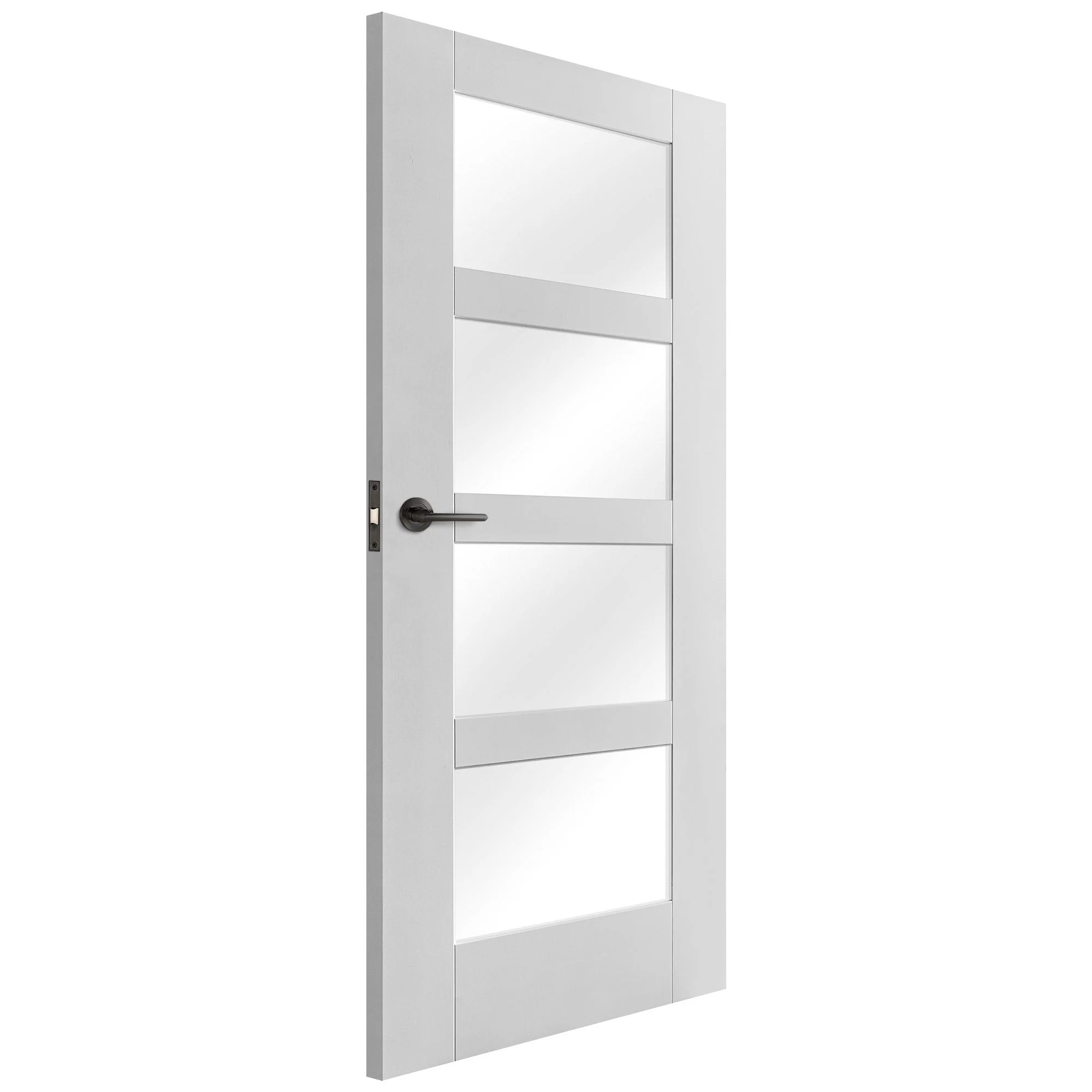 White Internal Primed Shaker 4 Light Clear Glass Door (51777) - Image 2