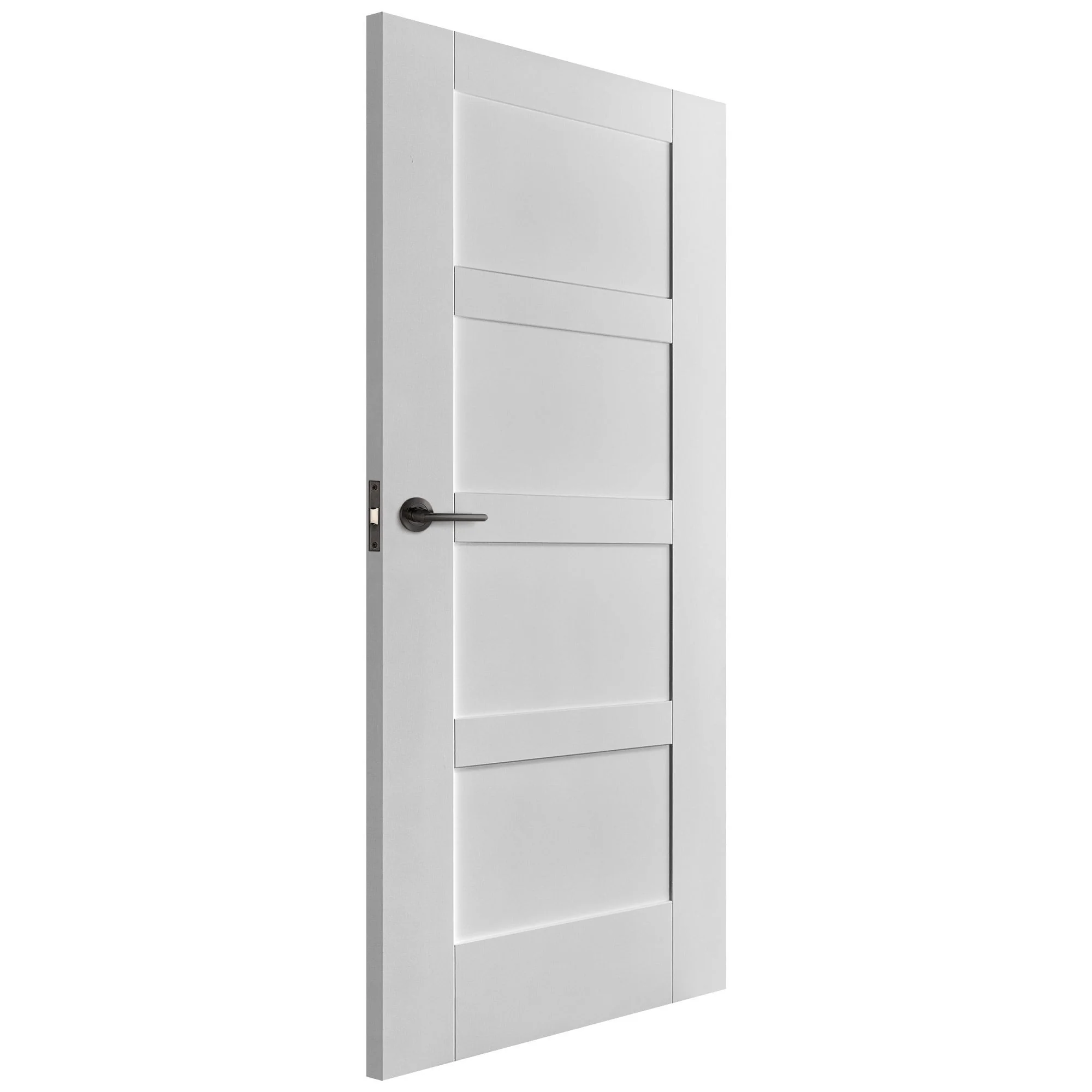 White Internal Primed Shaker 4 Panel Made-to-Measure Door (120524) - Image 2
