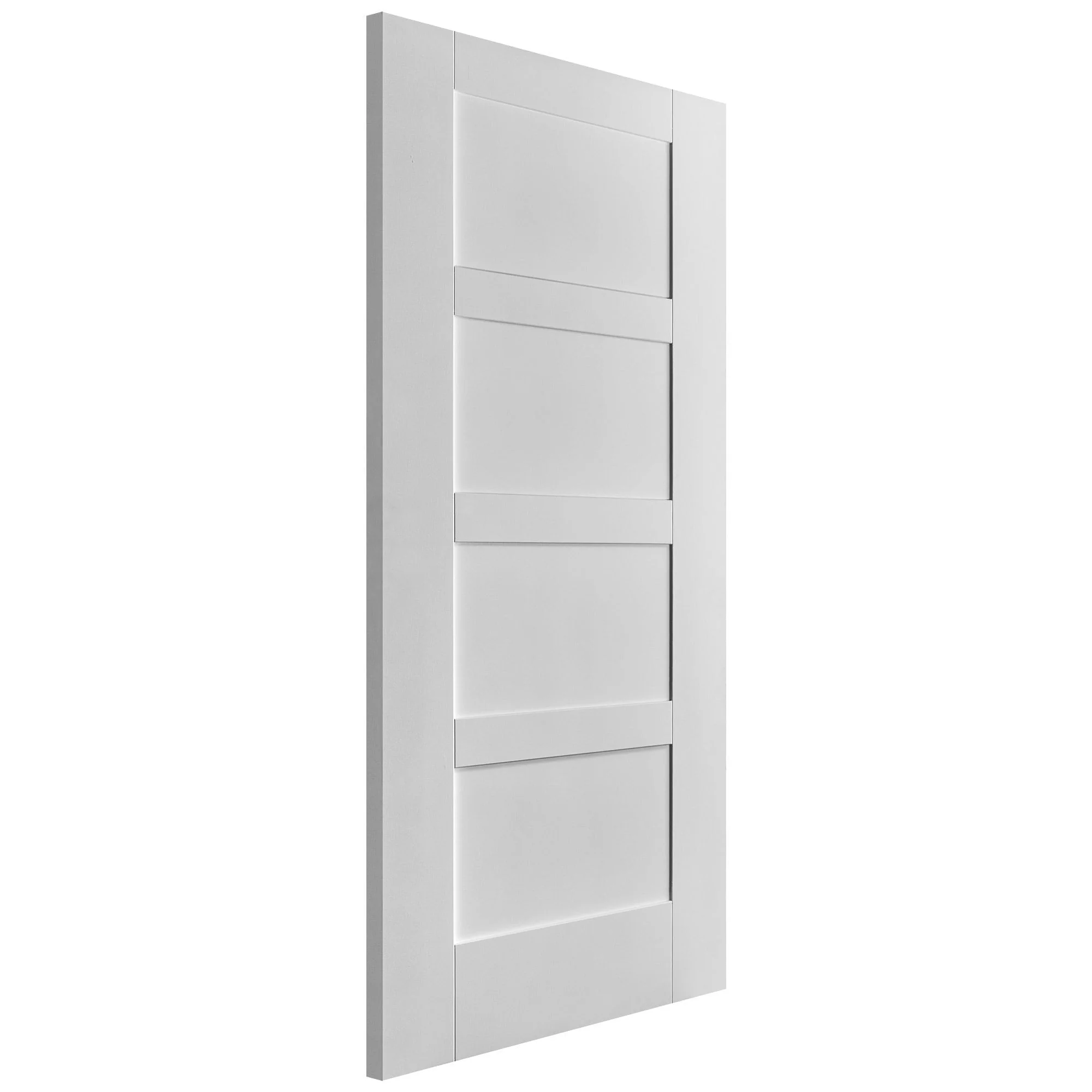 White Internal Primed Shaker 4 Panel Made-to-Measure Door (120524) - Image 4