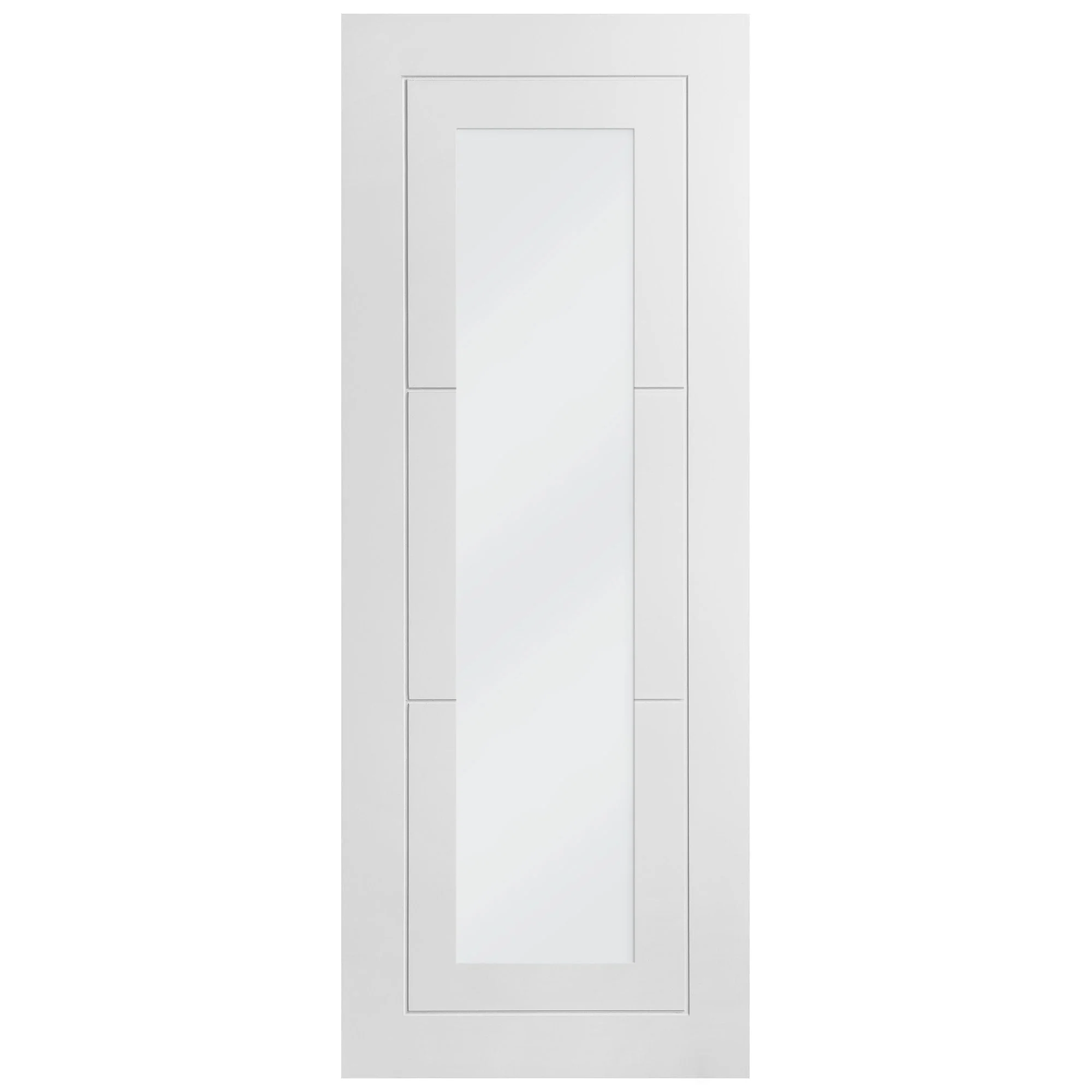 White Internal Primed Temple 1 Light Clear Glass Made-to-Measure Door (120525) - Image 3