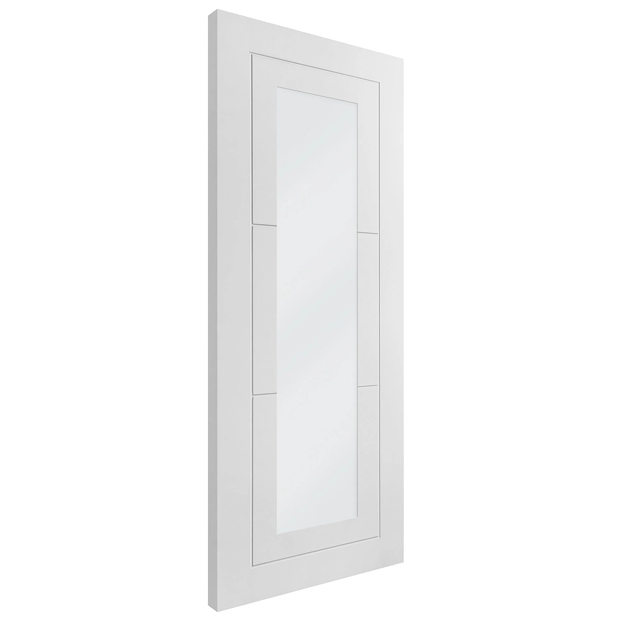 White Internal Primed Temple 1 Light Clear Glass Made-to-Measure Door (120525) - Image 4