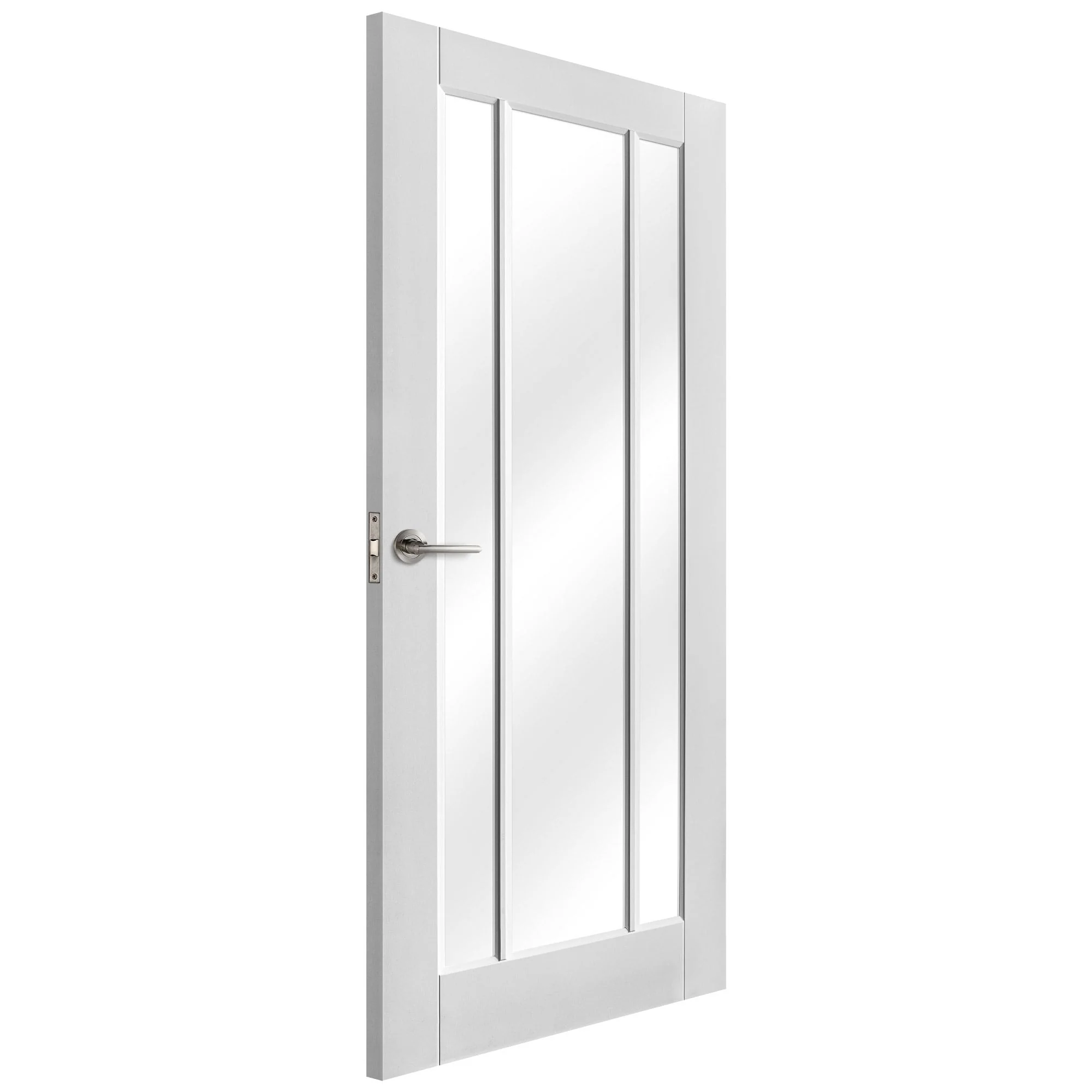 White Internal Primed Toledo 3 Light Clear Glass Door (51789) - Image 2