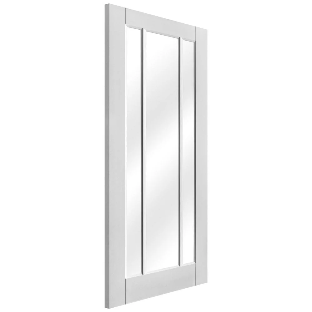 White Internal Primed Toledo 3 Light Clear Glass FD30 Fire Door (122085) - Image 4