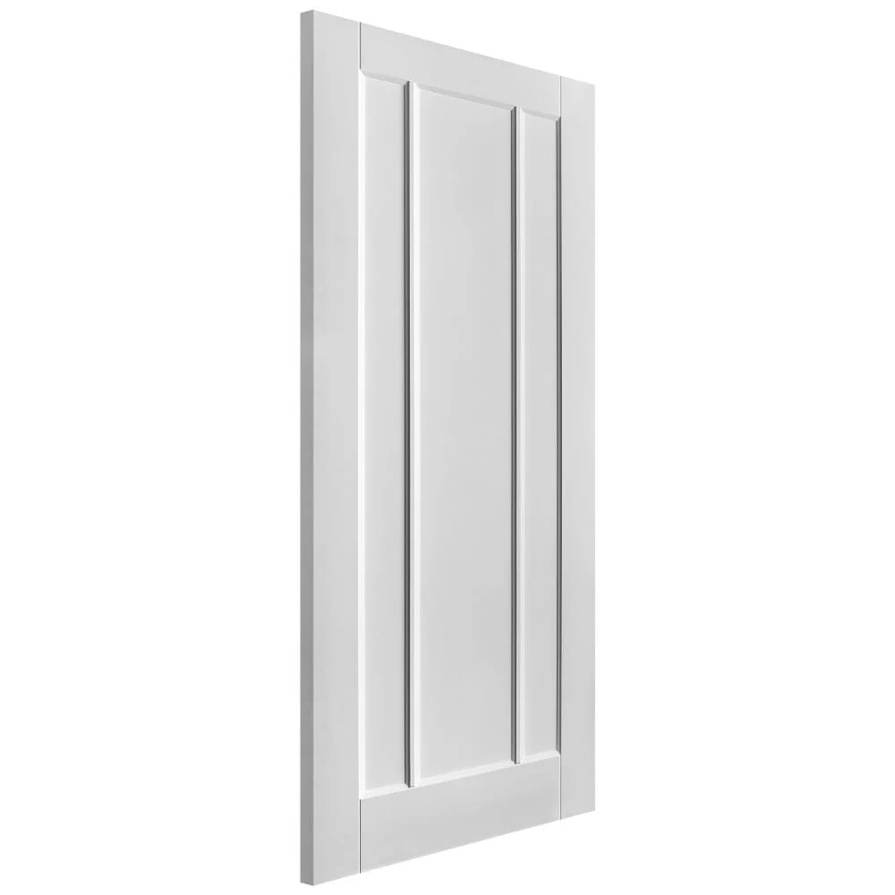 White Internal Primed Toledo 3 Panel Fire Door (115601) - Image 4