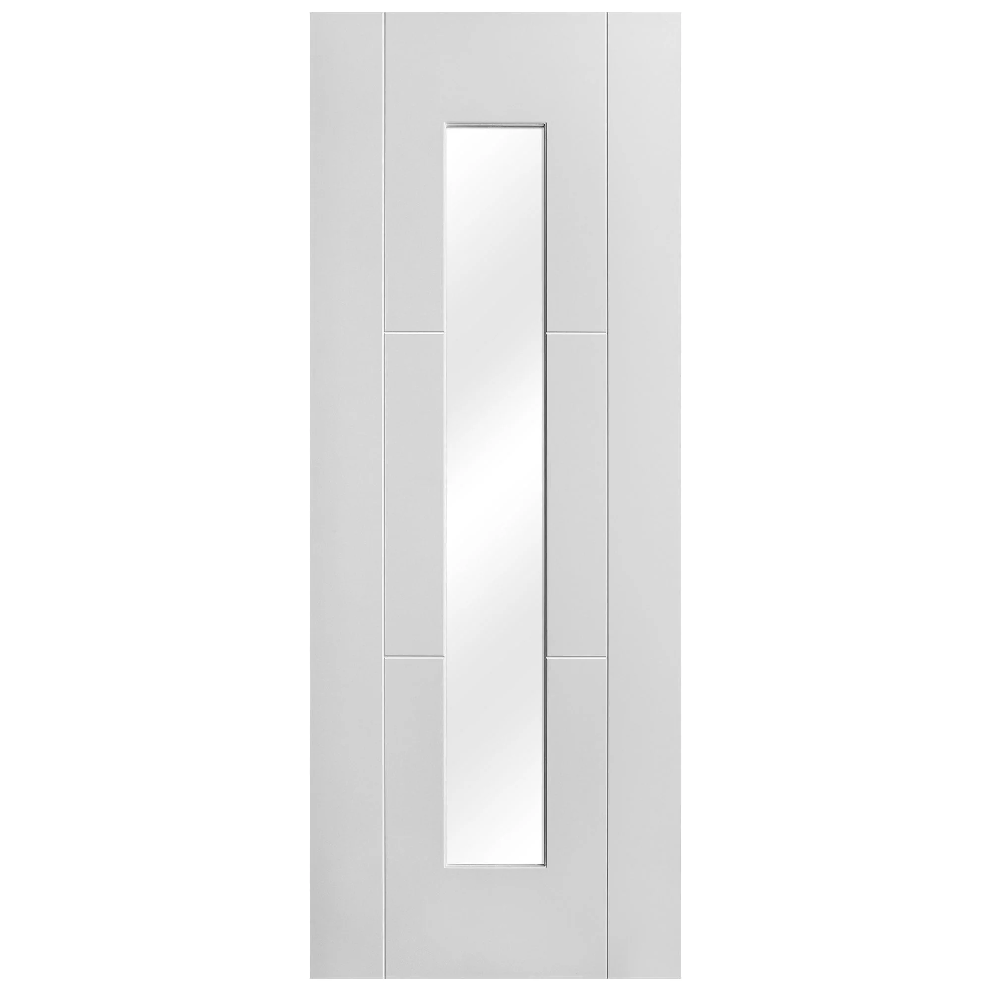 White Internal Primed Trent 1 Light Clear Glass Door (51784) - Image 3