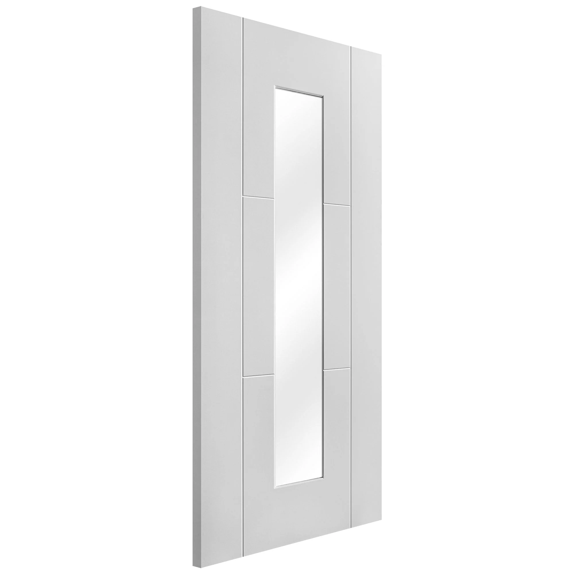 White Internal Primed Trent 1 Light Clear Glass Door (51784) - Image 4