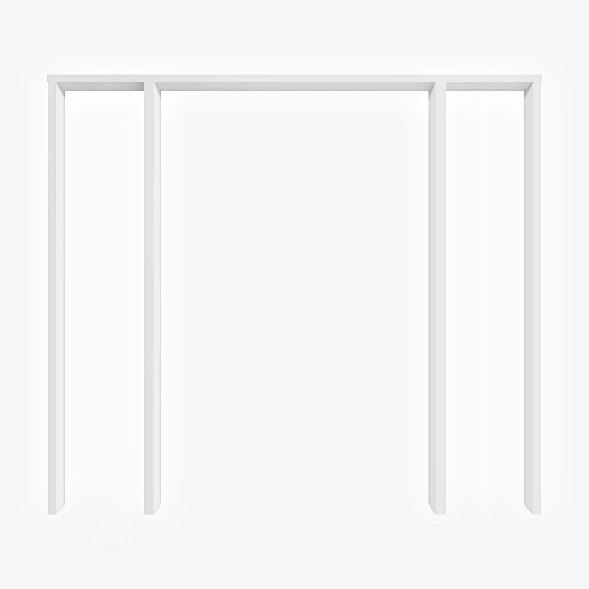 White Primed Internal Pedrena Clear Glass 1 Panel Sidelight Room Divider Set (123160) - Image 2