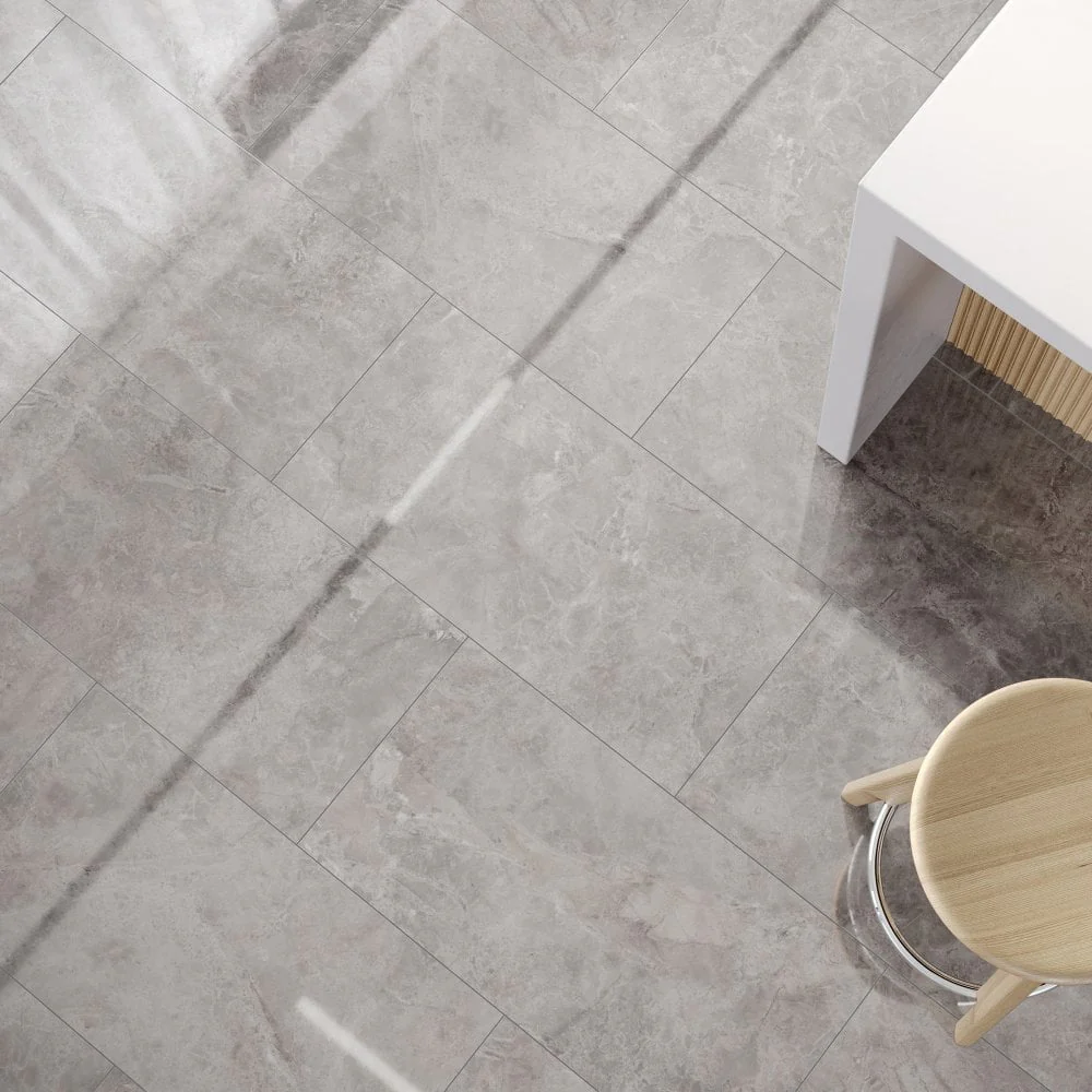Agios Cinzento - Lustre Stone 8mm High Gloss Laminate Flooring (91931) - Image 3