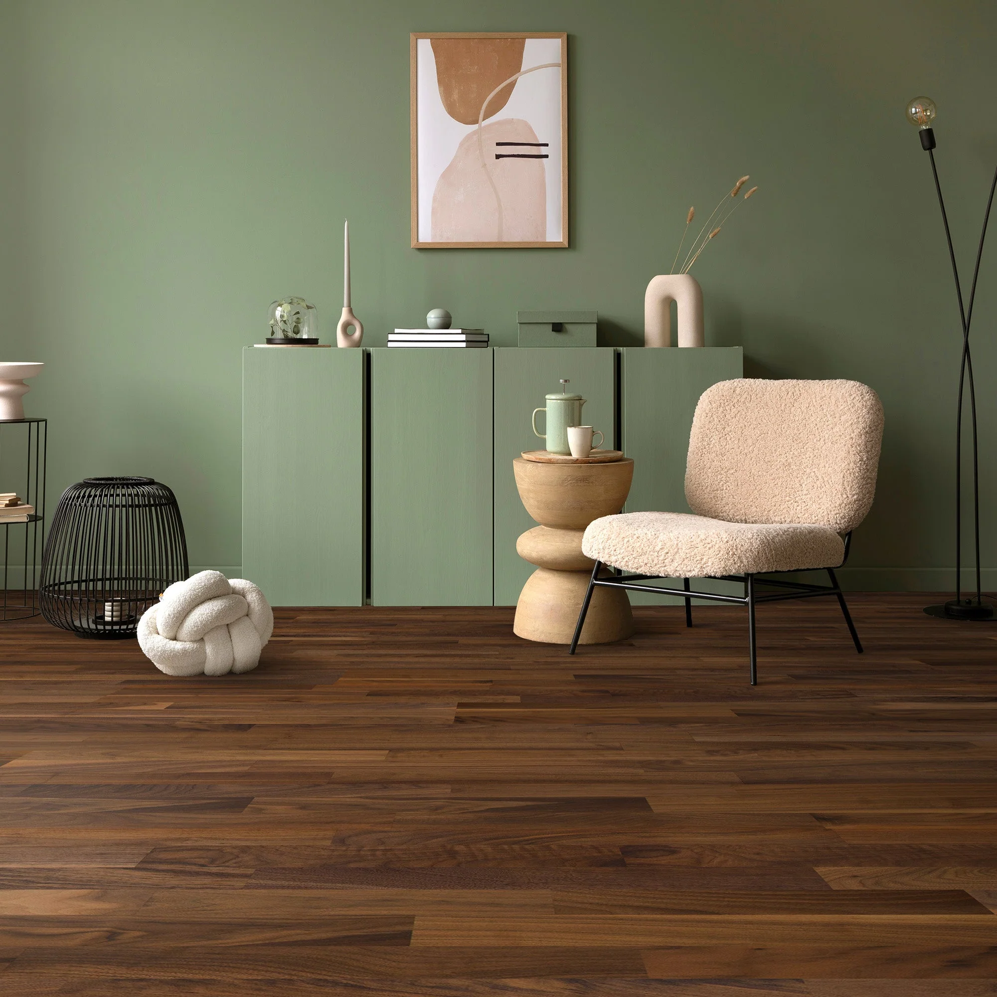 American Walnut - 13mm 3-Strip Engineered Real Wood Flooring - Image 3