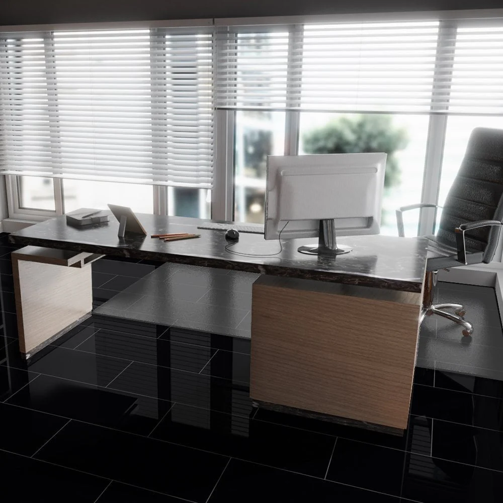 Black - Lustre Stone 8mm High Gloss Laminate Flooring (89999) - Image 5