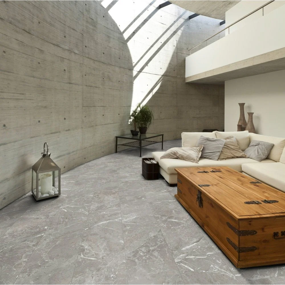 Concrete Light Slate - Universo Water-Resistant 8mm Water-Resistant Laminate Flooring - Image 3