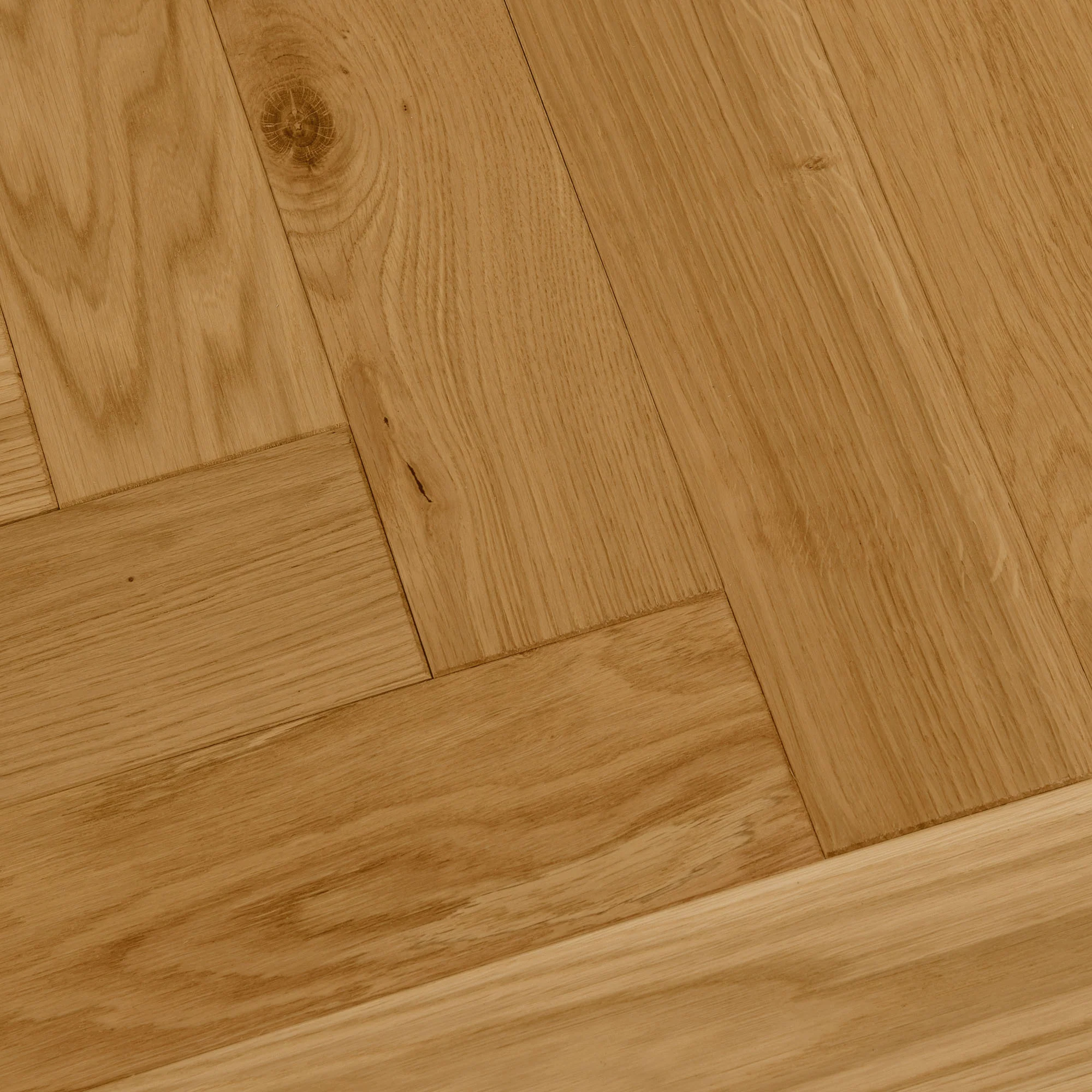 Natural Oak - Herringbone 14mm Brushed and Oiled Engineered Real Wood Flooring - Image 3