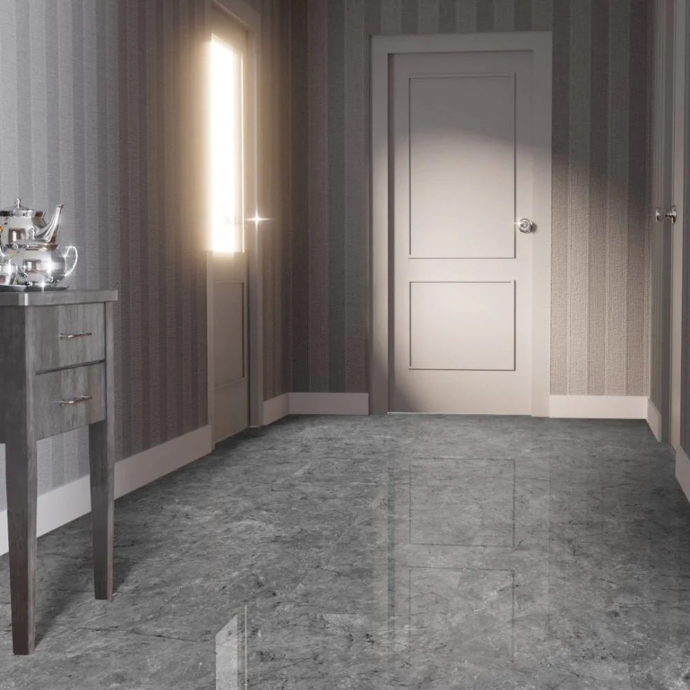 Elounda Cinzento - Lustre Stone 8mm High Gloss Laminate Flooring - Image 4