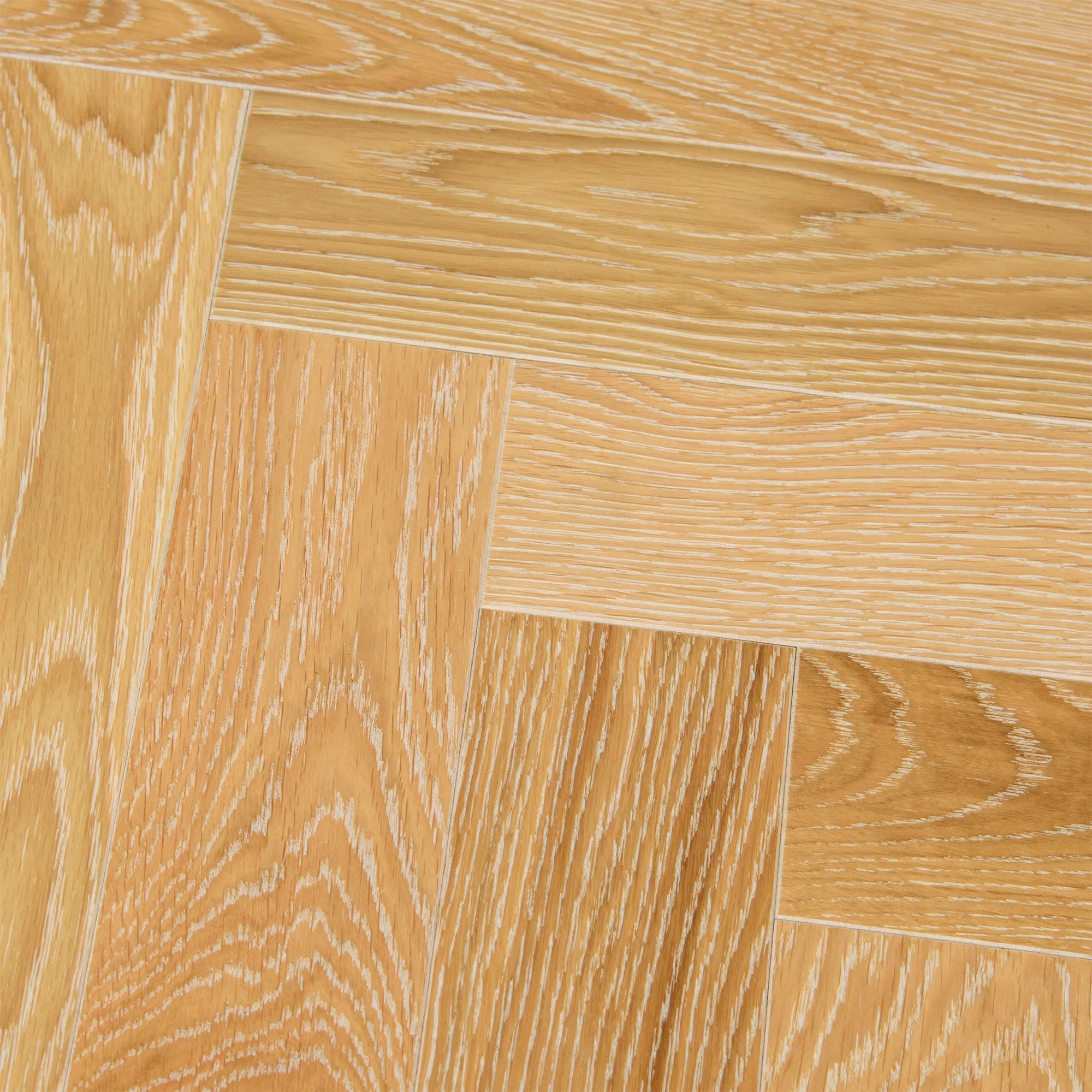 Washed Oak - Herringbone 14mm UV Lacquered Engineered Real Wood Flooring - Image 3