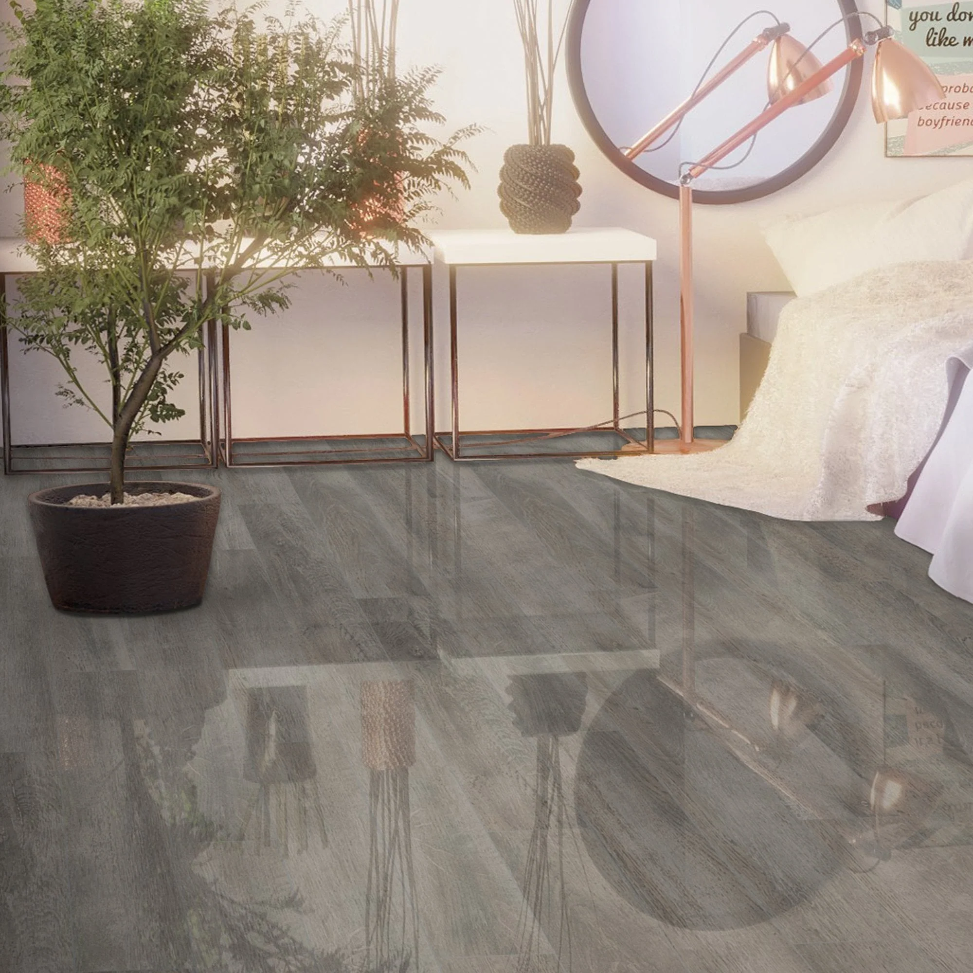 Stave Oak - Lustre 8mm High Gloss Laminate Flooring - Image 11