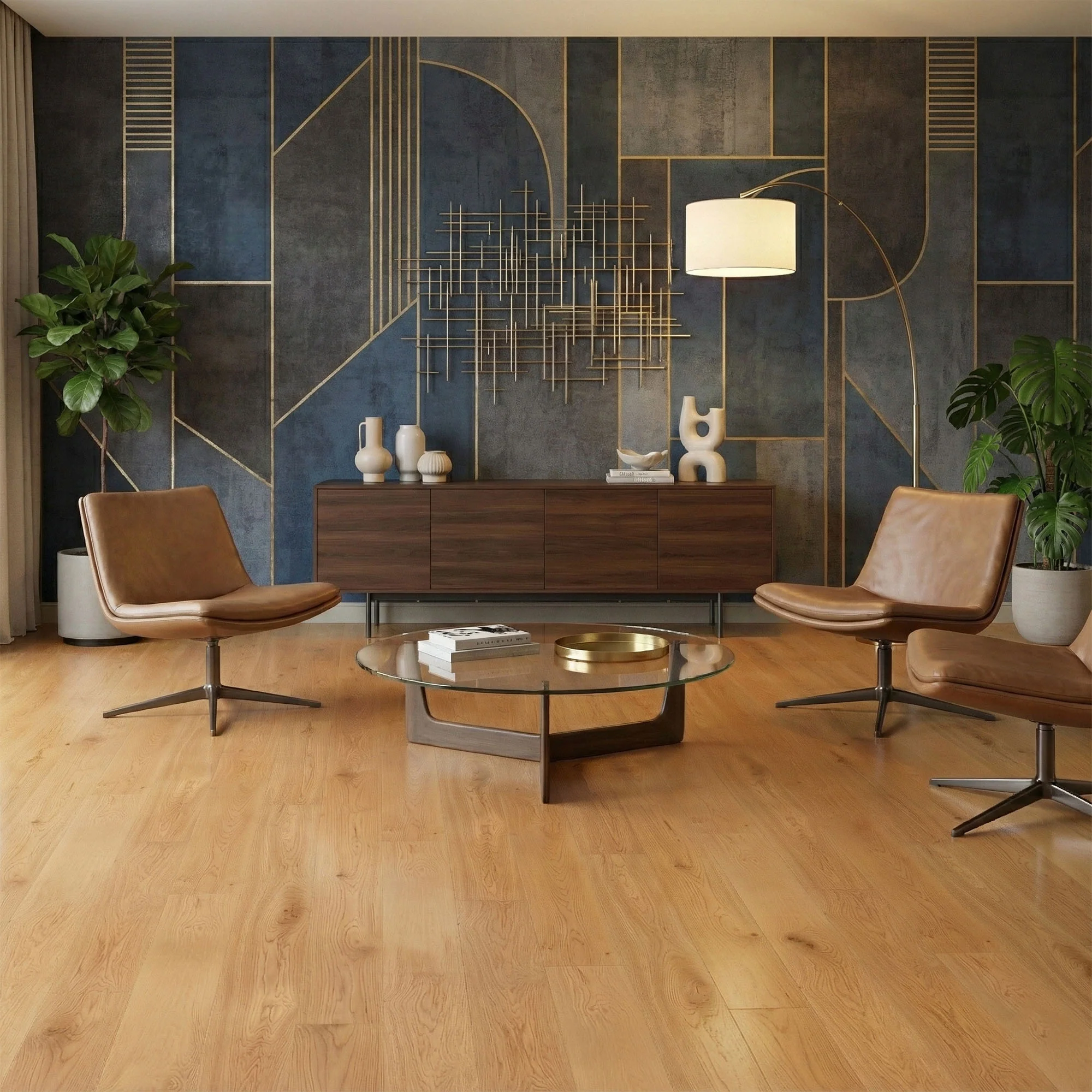 Natural Oak - 14mm UV Lacquered Sample (LIBEO14x220NAT) - Image 2