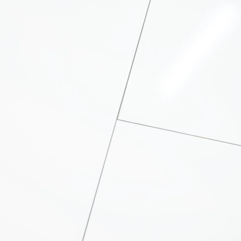 White - Lustre Stone 8mm High Gloss Laminate Flooring - Image 7