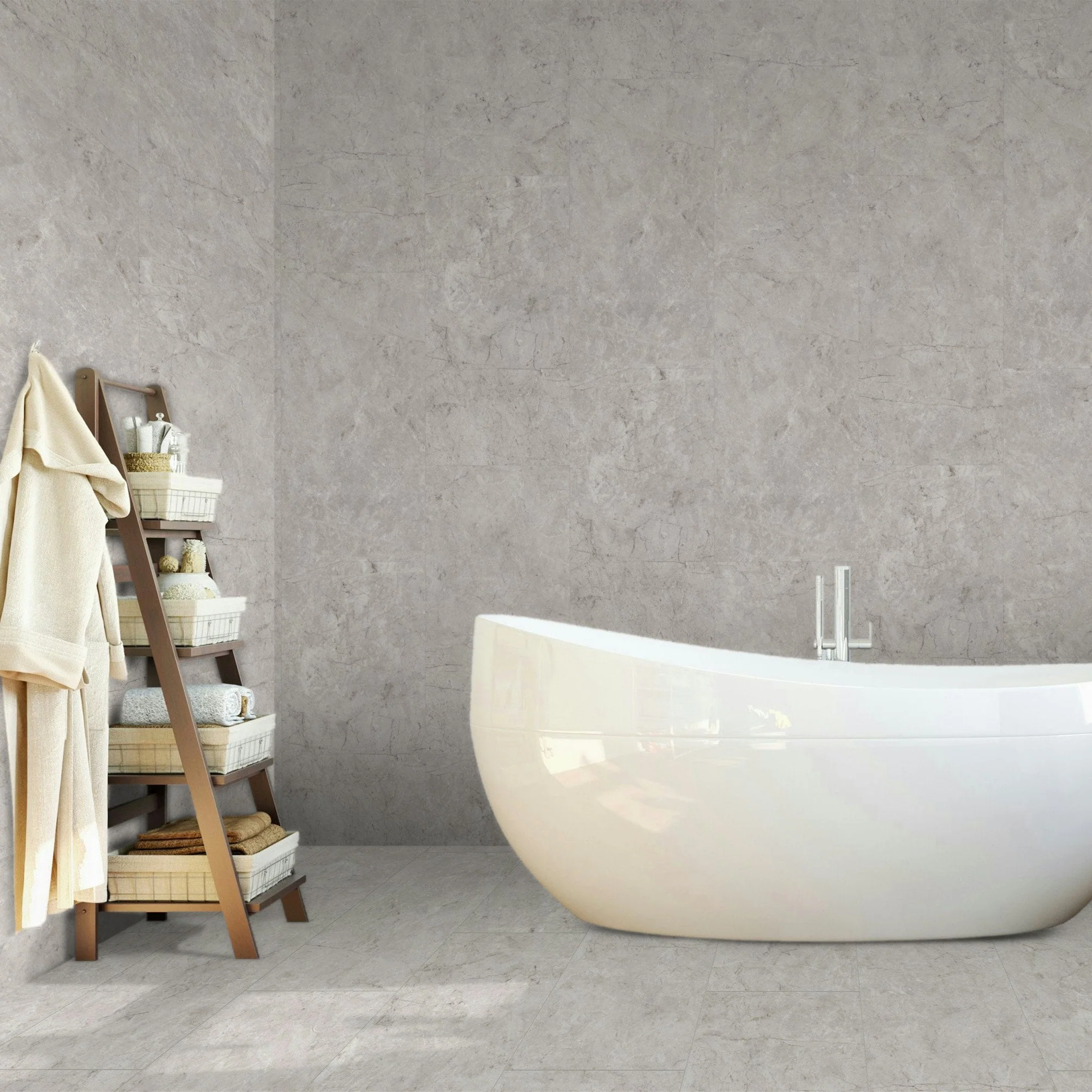 Toscano Chiaro - Lustre Stone 800 x 400mm Waterproof Wall Panelling (122541) - Image 5