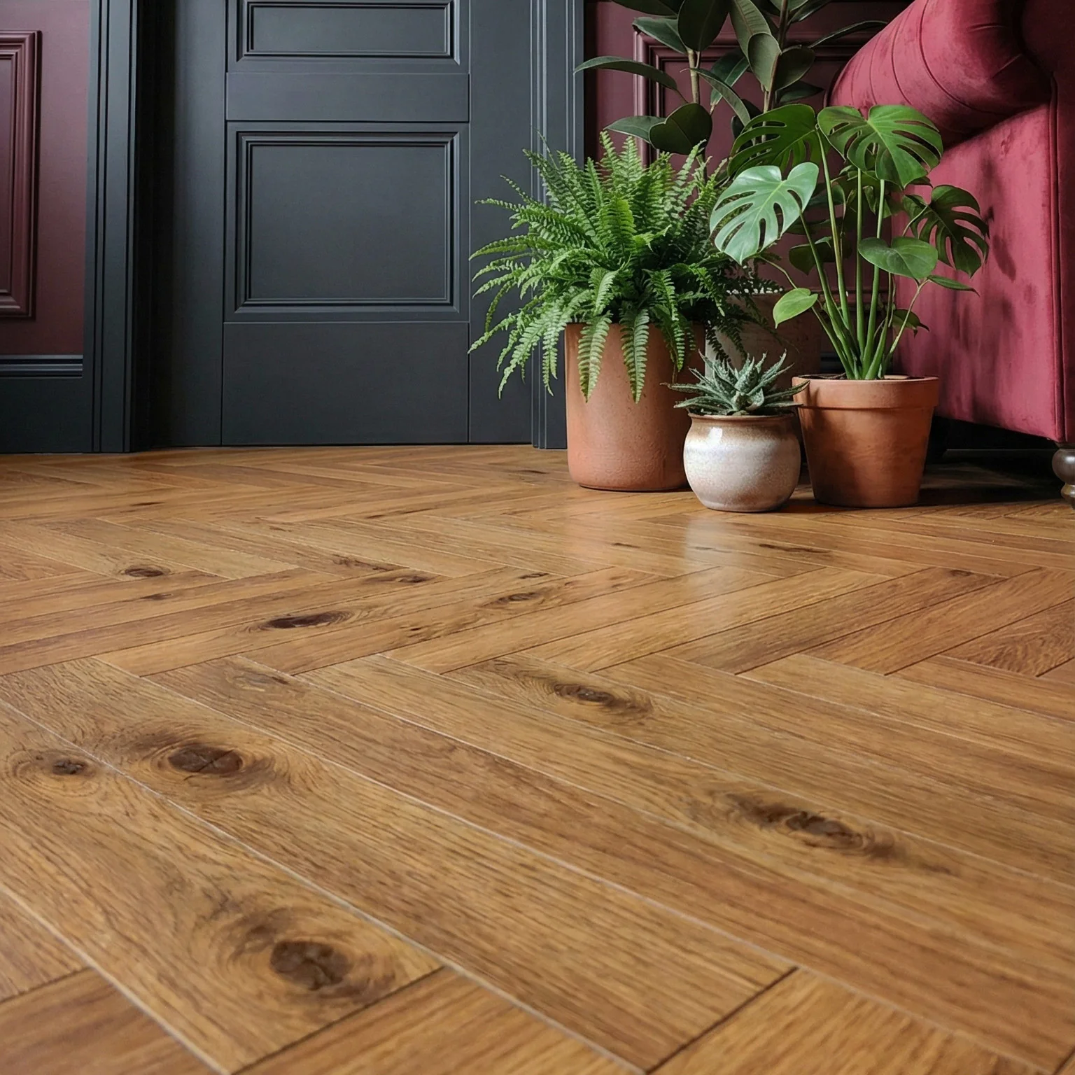 Natural Oak - Herringbone 14mm Brushed and Oiled Engineered Real Wood Flooring - Image 8