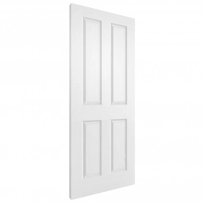 White Internal Fully Finished Lifestyle Textured 4 Panel Square Top Door - Image 2