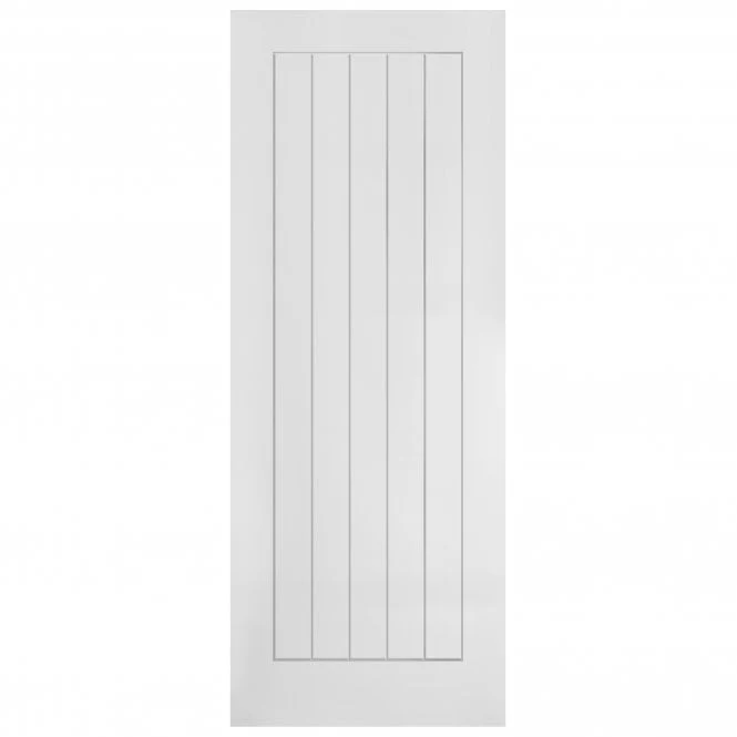 White Internal Lifestyle Moulded Smooth Cottage 5 Panel Door (124297) - Image 3