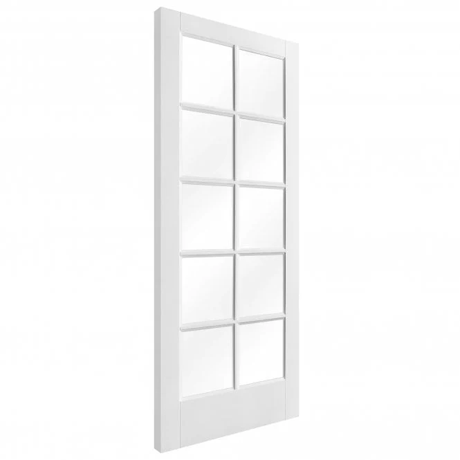 White Internal Primed SA 10 Light Clear Glass Door (88077) - Image 2