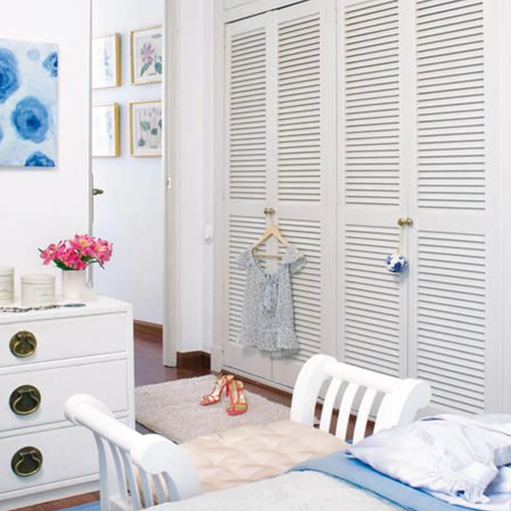 28mm White Painted Open Louvre Door - Image 4